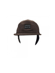 7-panel Short Dog-ears Fitted Cap Brown