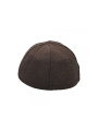 7-panel Short Dog-ears Fitted Cap Brown