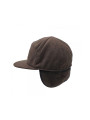 7-panel Short Dog-ears Fitted Cap Brown