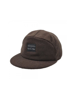 7-panel Short Dog-ears Fitted Cap Brown