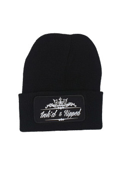 Cuffed Beanie - Inked & Ripped - Black