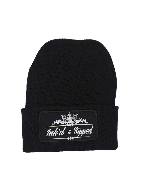 Cuffed Beanie - Inked & Ripped - Black
