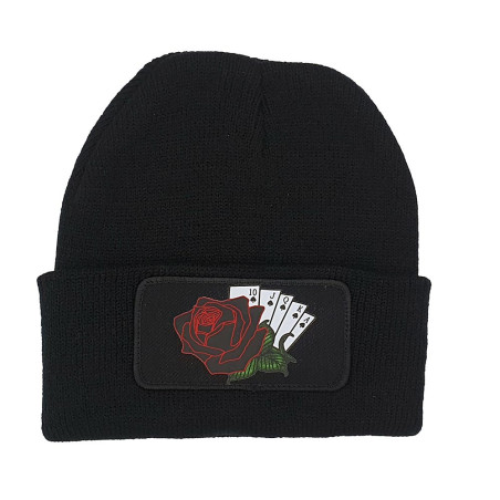 Cuffed Beanie - Full House Roses - Black
