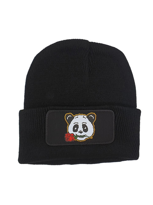 Cuffed Beanie - Invincible Panda - Black