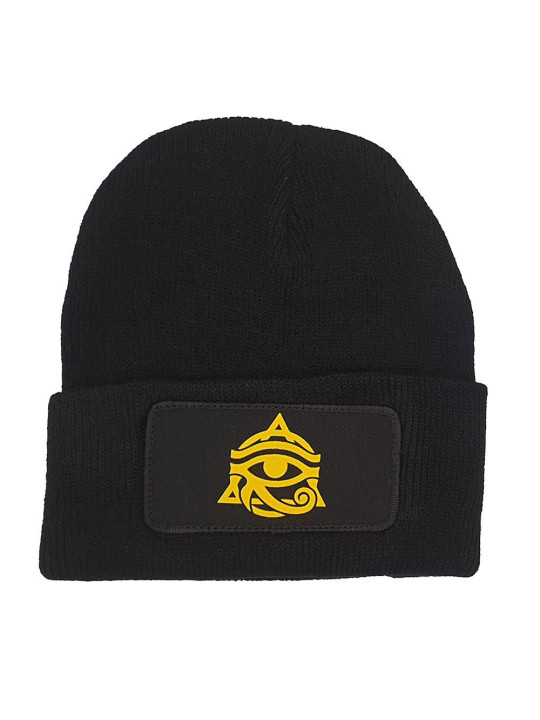 Cuffed Beanie - Eye of Horus Patch - Black