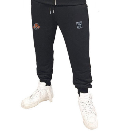 Gorilla Haze 420 Printed Patch Jogging Pants - Black