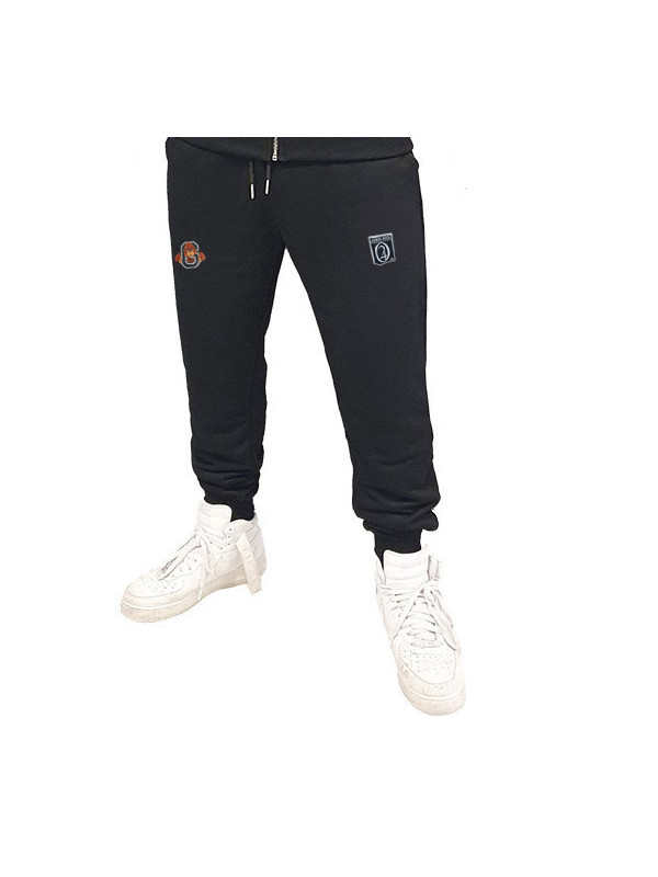 Gorilla Haze 420 Printed Patch Jogging Pants - Black