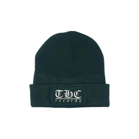 THC Recordz Cuffed Beanie Green
