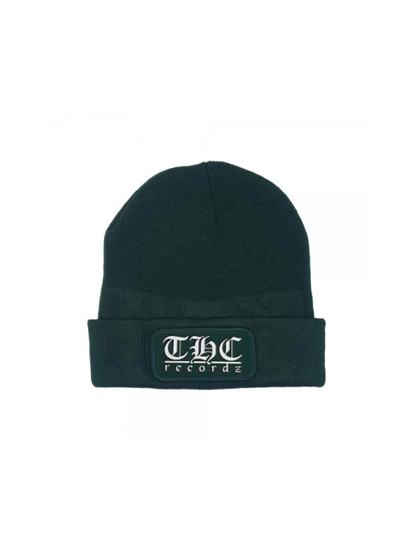 THC Recordz Cuffed Beanie Green