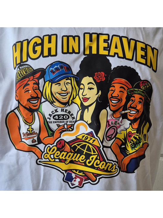 High in Heaven League Icons - T-Shirt - White