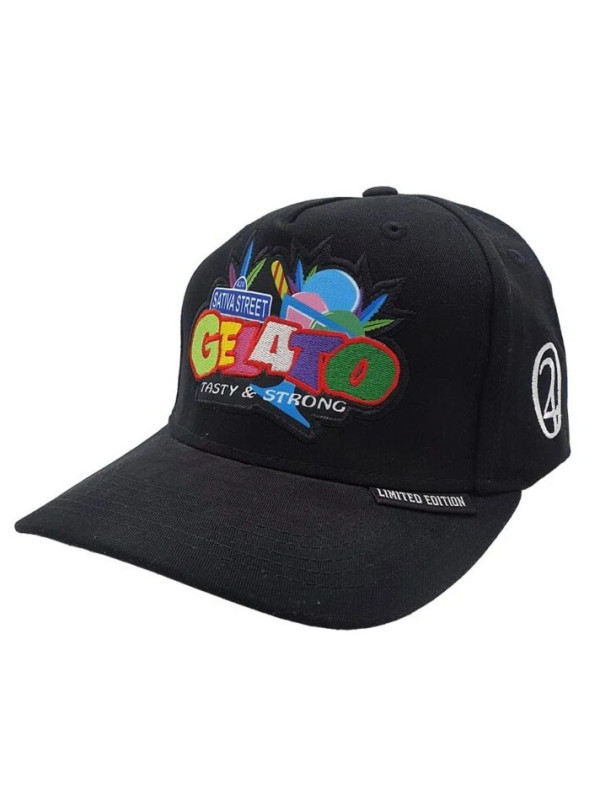 Gelato 420 A-frame Stapback Hat - Black