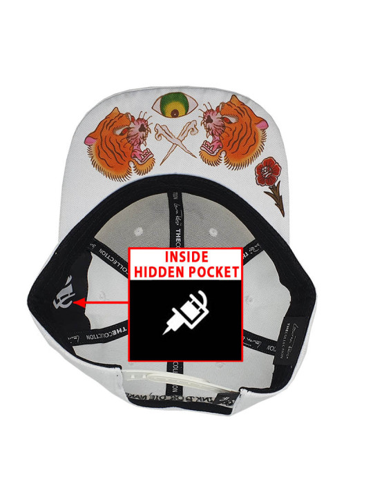 Inked & Badass Tattoo Snapback White