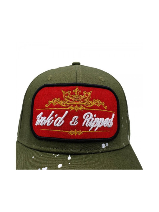 Inked & Ripped Tattoo Strapback Green