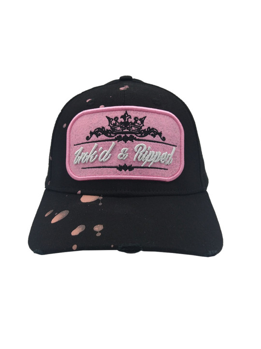 Inked & Ripped Tattoo Snapback Black/Pink