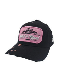 Inked & Ripped Tattoo Snapback Black/Pink