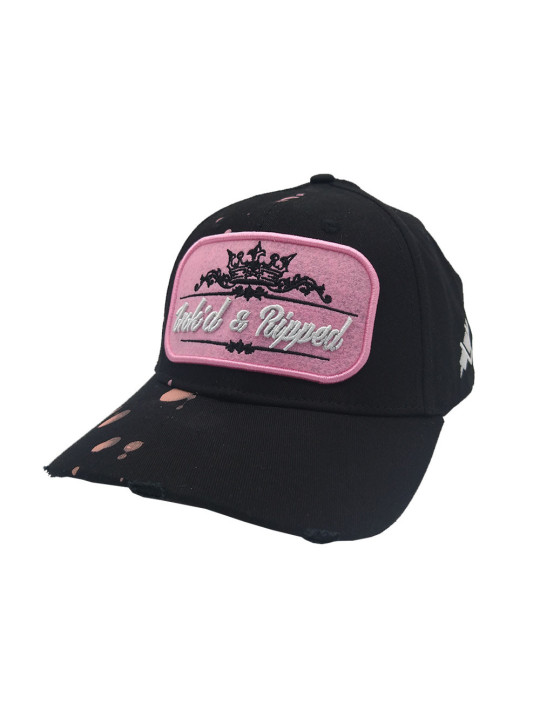 Inked & Ripped Tattoo Snapback Black/Pink