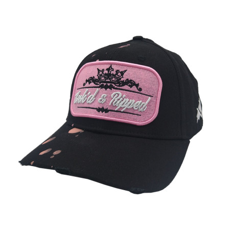 Inked & Ripped Tattoo Snapback Black/Pink