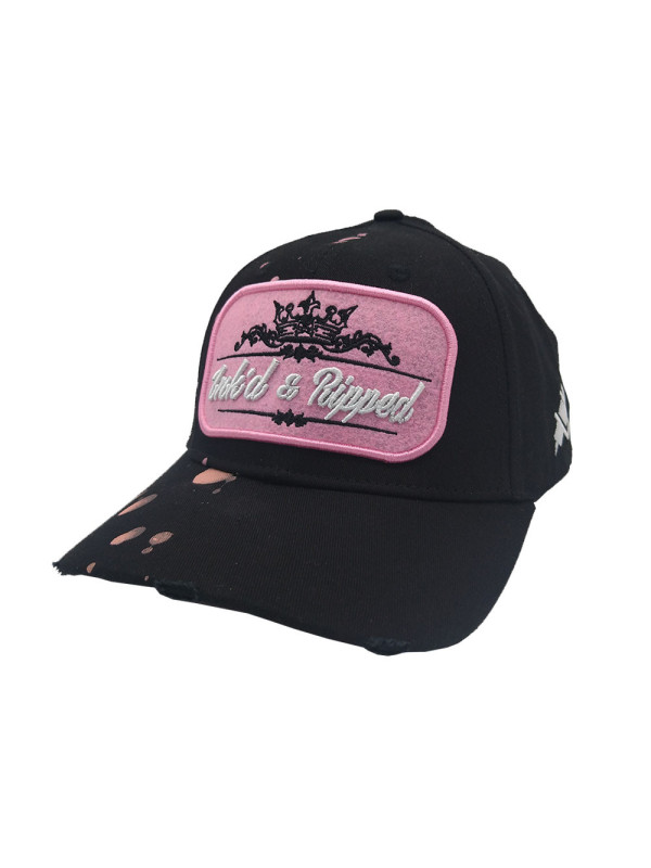 Inked & Ripped Tattoo Snapback Black/Pink