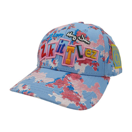 Zkittlez 420 Camouflage Snapback Blue/Pink