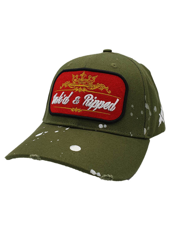 Inked & Ripped Tattoo Strapback Green