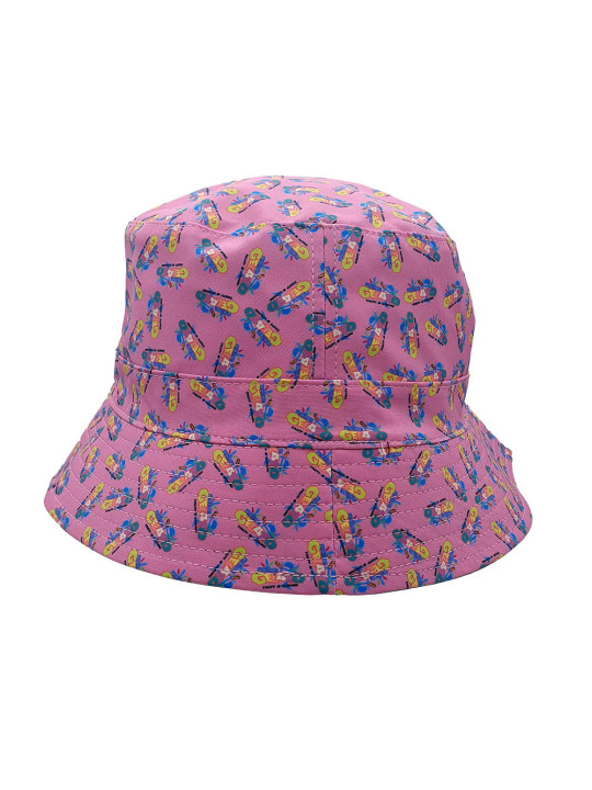 Reversible Allover Print Bucket Hat - Double Bubble Gum/Gelato