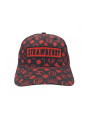 Strawberry Haze Allover Print Snapback Black