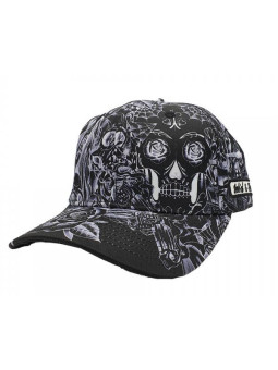 Inked & Badass Allover Black Rose Snapback Hat