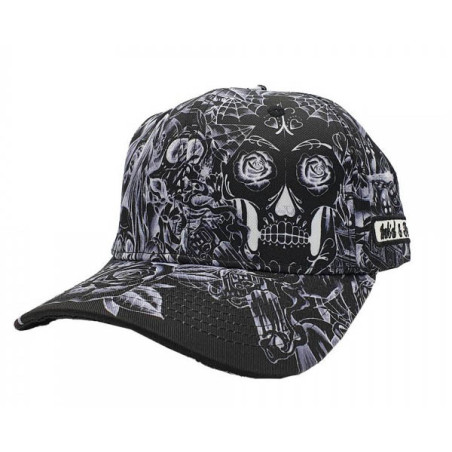 Inked & Badass Allover Black Rose Snapback Hat