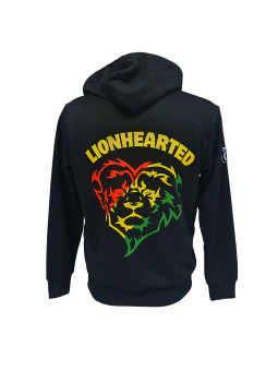 Lionhearted Rasta Full-zip Hoodie - Black