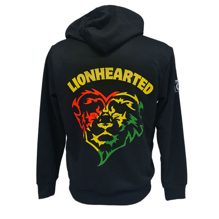 Lionhearted Rasta Full-zip Hoodie - Black