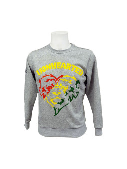 Lionhearted Rasta Crewneck Sweater - Heather Grey
