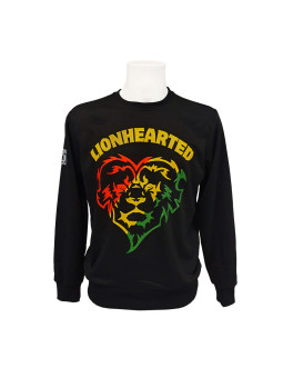 Lionhearted Rasta Crewneck Sweater - Black