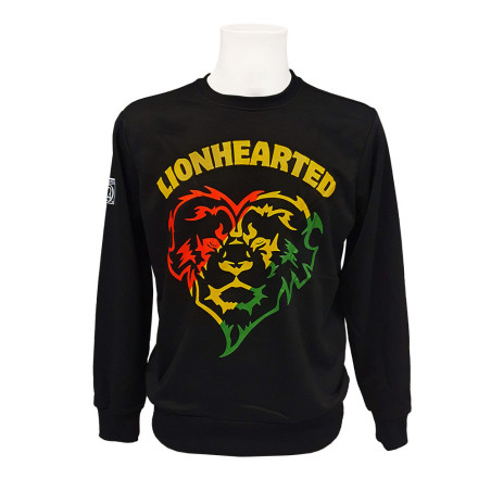 Lionhearted Rasta Crewneck Sweater - Black