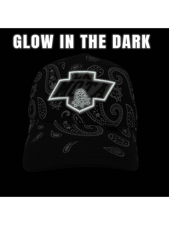 Paisley La Mota Snapback Hat - Glow in the dark