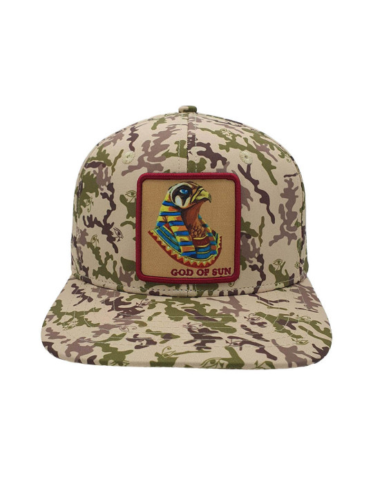 God of Ra Allover Camo Snapback Hat