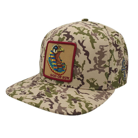 God of Ra Allover Camo Snapback Hat
