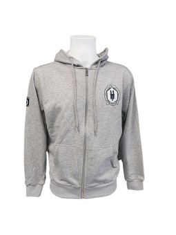 Tru Hustler (THC Recordz) Full-Zip Hoodie - Heather Grey