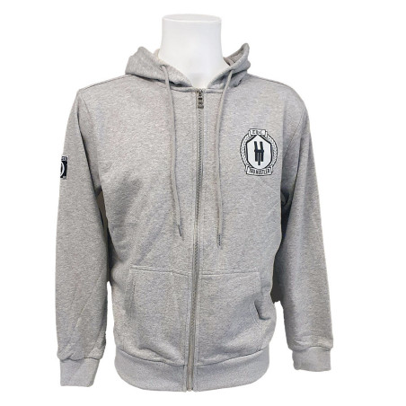 Tru Hustler (THC Recordz) Full-Zip Hoodie - Heather Grey