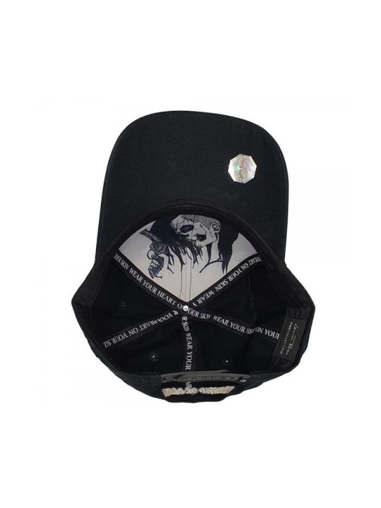 La Catrina Tattoo White Silhouette Snapback Hat