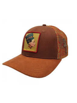 Queen Nefertiti Trucker Hat - Brown Suede