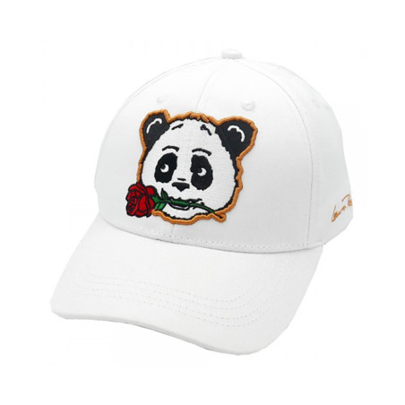 Witte Snapback met een Panda Logo aan de voorkant