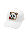Witte Snapback met een Panda Logo aan de voorkant