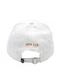 Panda Rose Strapback Hat - White