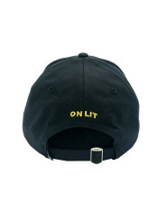 Panda Rose Strapback Hat - Black