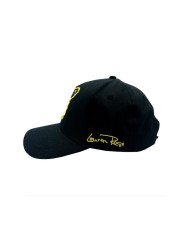Panda Rose Strapback Hat - Black