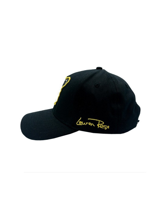 Panda Rose Strapback Hat - Black
