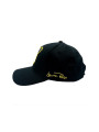 Panda Rose Strapback Hat - Black