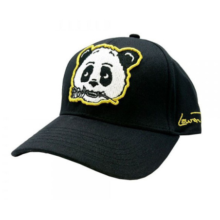 Panda Rose Strapback Hat - Black