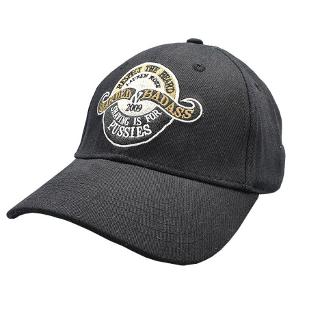Bearded & Badass Strapback Hat - Black