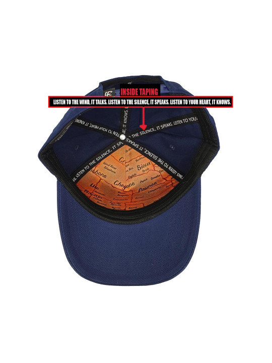 Indian First Nations A-Frame Snapback Hat – Navy